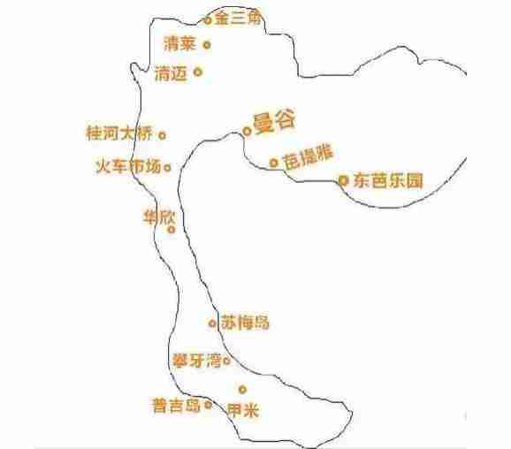泰国地图中文版高清大地图